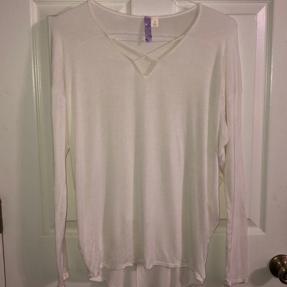 Cream Long Sleeve Top
